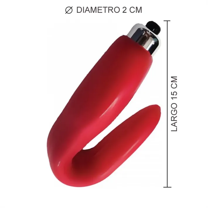 vibrador estimulador vaginal color rojo