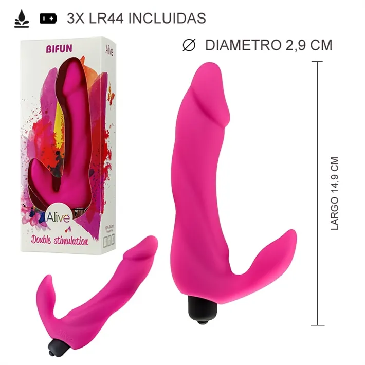 "BIFUN"Doble estimulador con vibracion